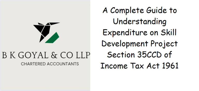 A Complete Guide to Understanding Expenditure on Skill Development Project Section 35CCD of Income Tax Act 1961