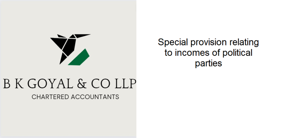 Special provision relating to incomes of political parties