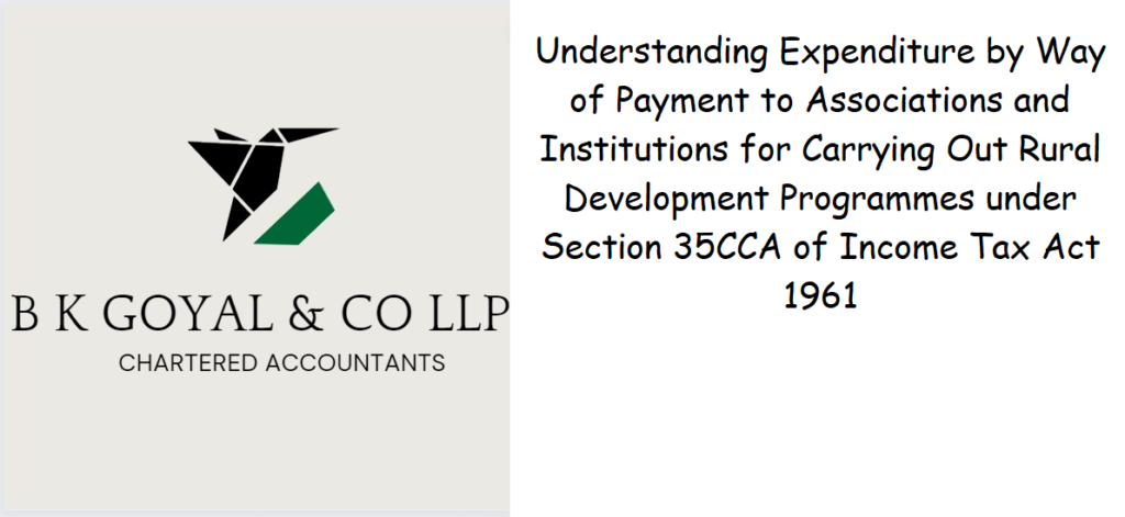 Understanding Expenditure by Way of Payment to Associations and Institutions for Carrying out Programmes of Conservation of Natural Resources Section 35CCB of Income Tax Act 1961