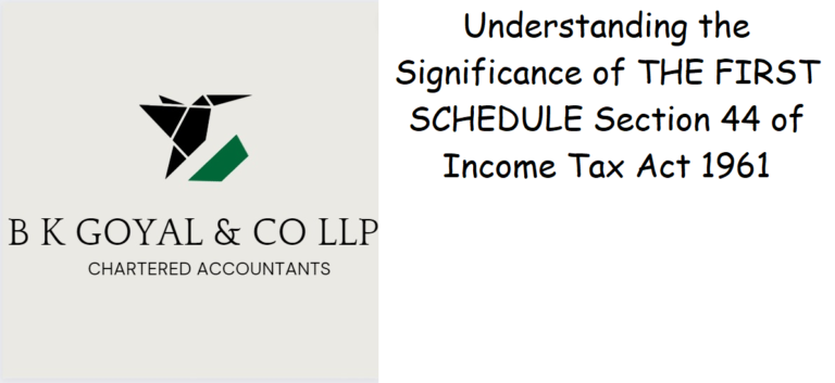 Understanding the Significance of THE FIRST SCHEDULE Section 44 of Income Tax Act 1961