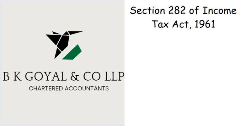 Section 282 of Income Tax Act, 1961