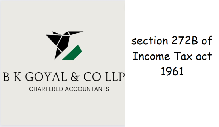 section 272B of Income Tax act 1961