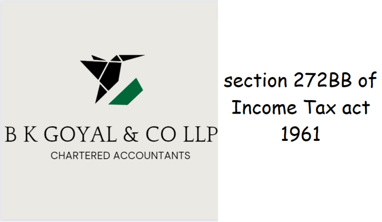 section 272BB of Income Tax act 1961