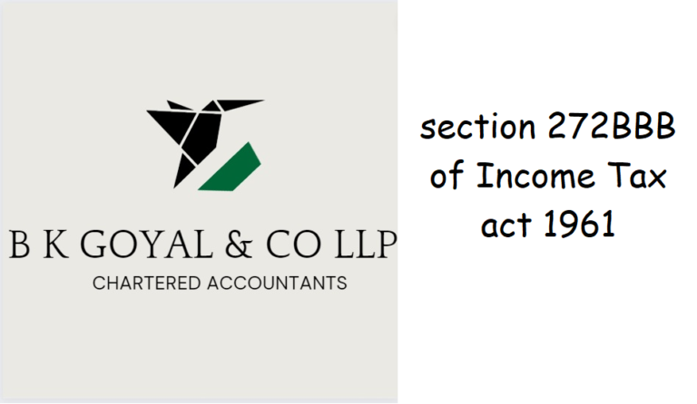 section 272BBB of Income Tax act 1961