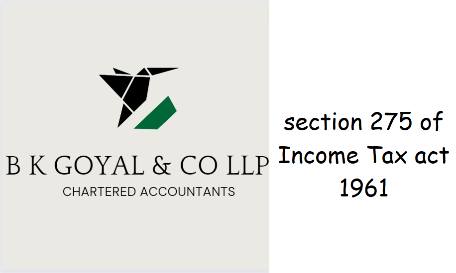section 275 of Income Tax act 1961