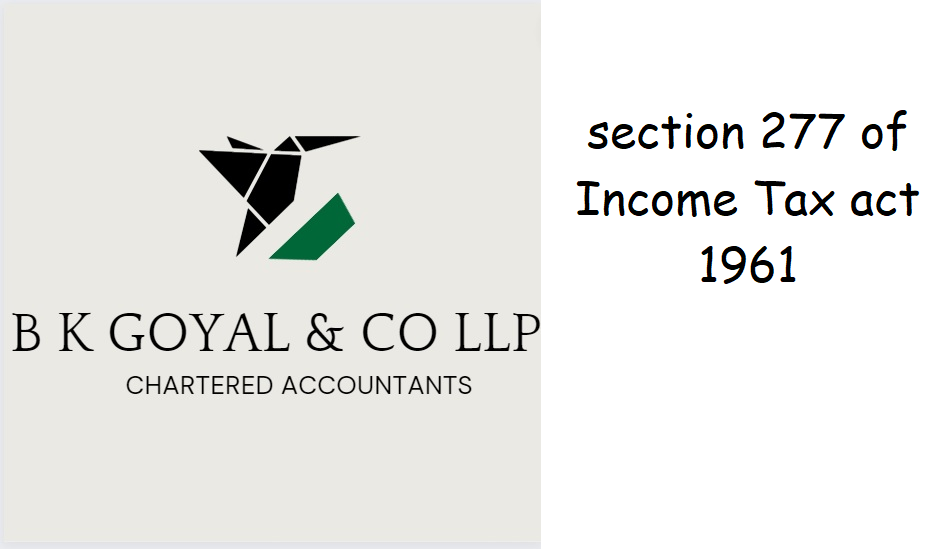 section 277 of Income Tax act 1961