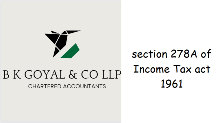 section 278A of Income Tax act 1961