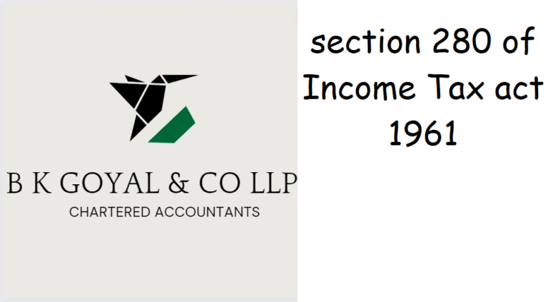 section 280 of Income Tax act 1961