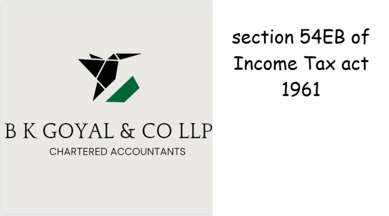 section 54EB of Income Tax act 1961