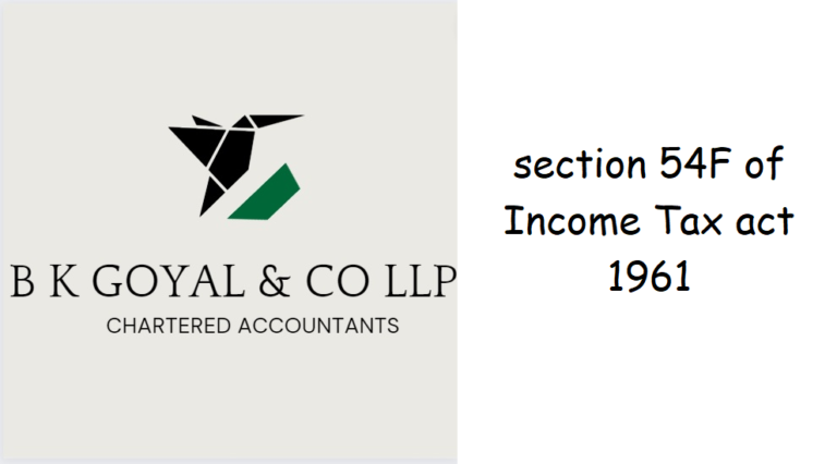 section 54F of Income Tax act 1961