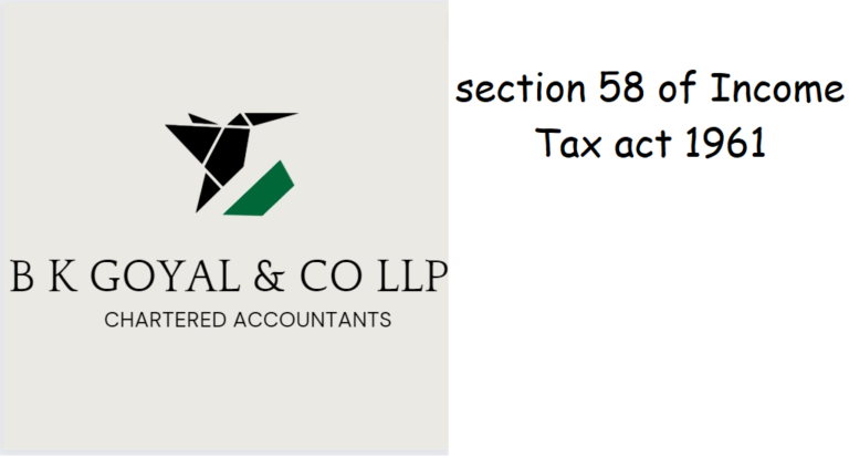 section 58 of Income Tax act 1961