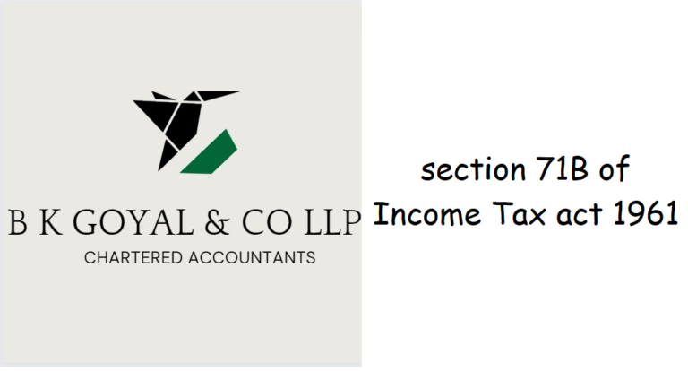 section 71B of Income Tax act 1961