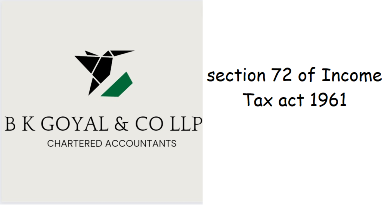 section 72 of Income Tax act 1961