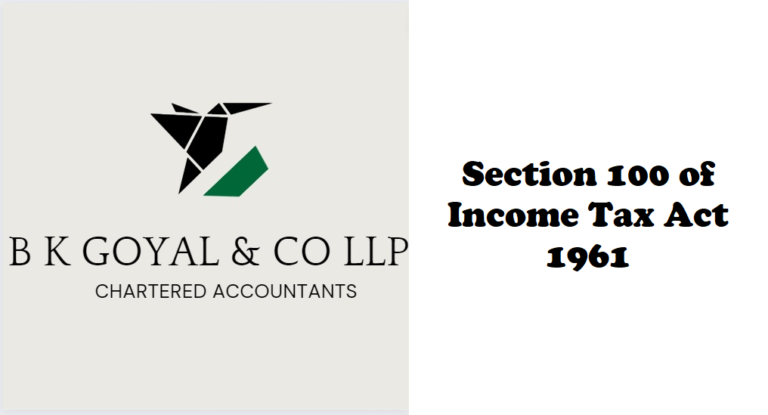 Section 100 of Income Tax Act 1961