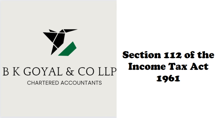 Section 112 of the Income Tax Act 1961