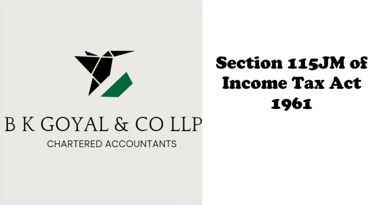 Section 115JM of Income Tax Act 1961