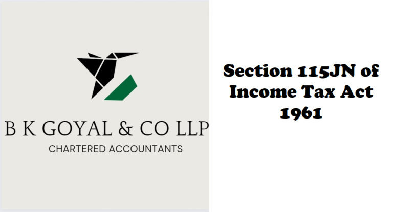 Section 115JN of Income Tax Act 1961