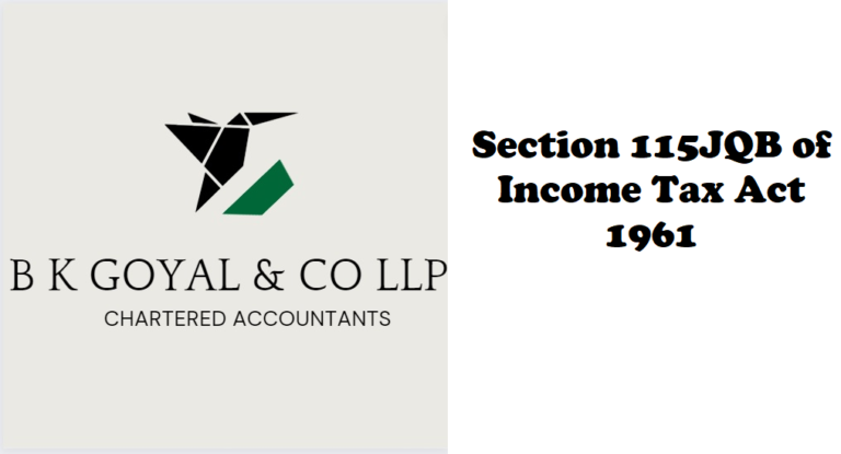 Section 115JQB of Income Tax Act 1961