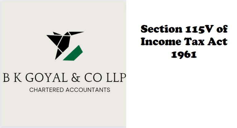 Section 115V of Income Tax Act 1961