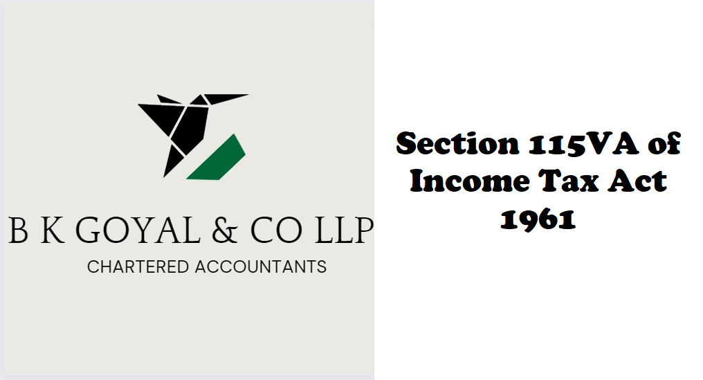 Section 115VA of Income Tax Act 1961