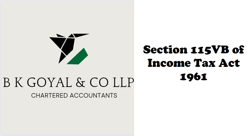 Section 115VB of Income Tax Act 1961