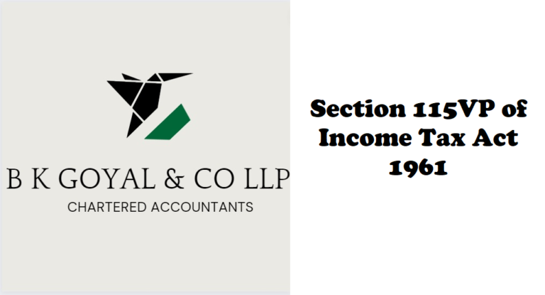 Section 115VP of Income Tax Act 1961