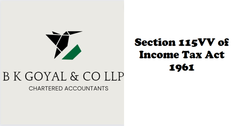 Section 115VV of Income Tax Act 1961