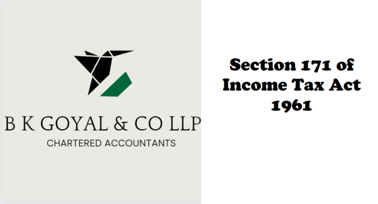 Section 171 of Income Tax Act 1961