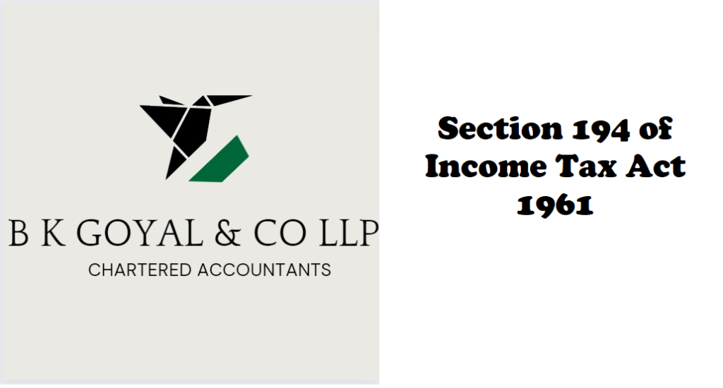 Section 194 of Income Tax Act 1961