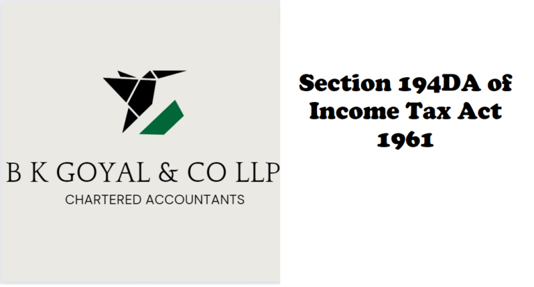 Section 194DA of Income Tax Act 1961