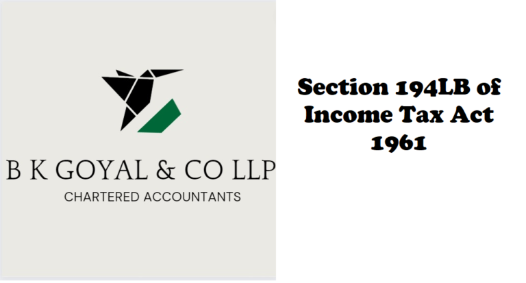 Section 194LB of Income Tax Act 1961