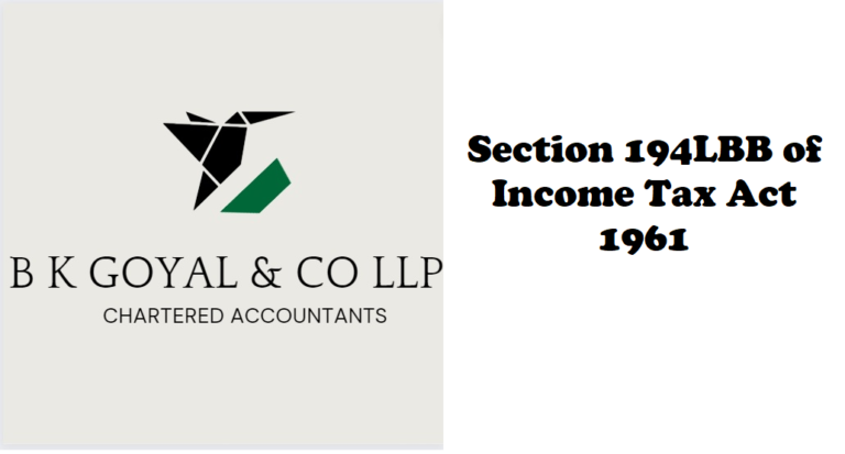 Section 194LBB of Income Tax Act 1961