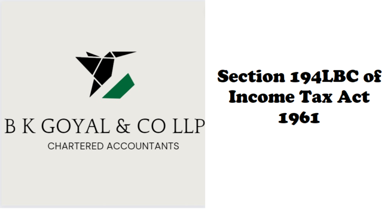 Section 194LBC of Income Tax Act 1961