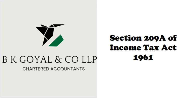 Section 209A of Income Tax Act 1961