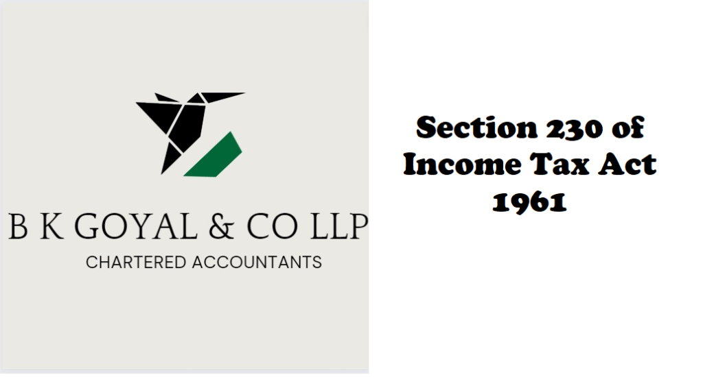 Section 230 of Income Tax Act 1961