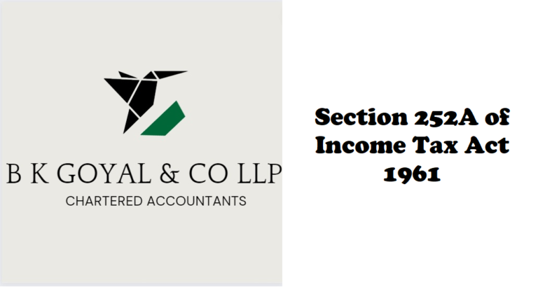 Section 252A of Income Tax Act 1961