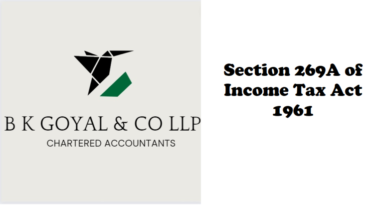 Section 269A of Income Tax Act 1961