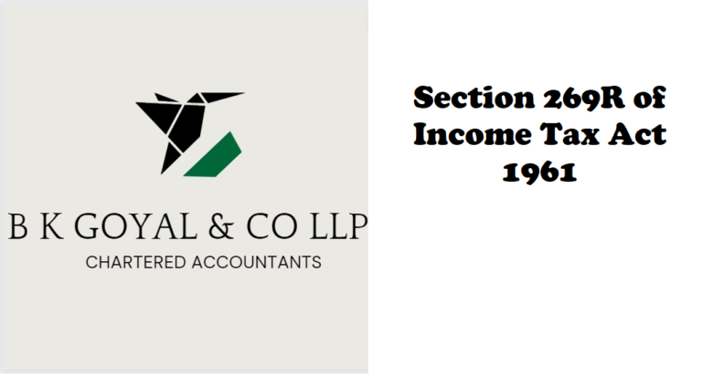 Section 269R of Income Tax Act 1961