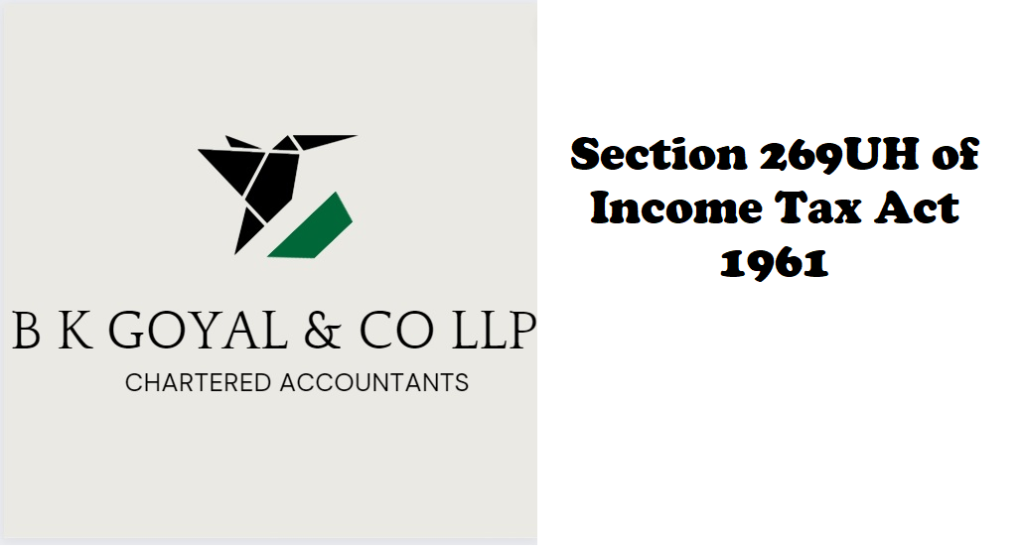 Section 269UH of Income Tax Act 1961