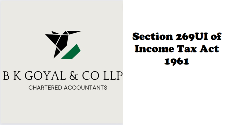 Section 269UI of Income Tax Act 1961