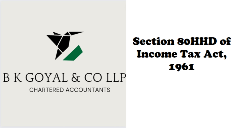 Section 80HHD of Income Tax Act, 1961