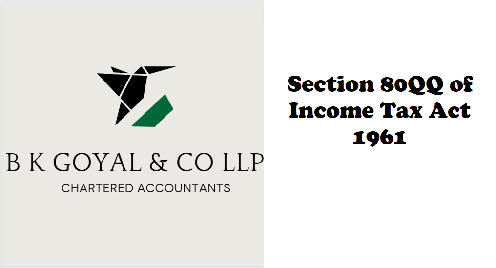 Section 80QQ of Income Tax Act 1961