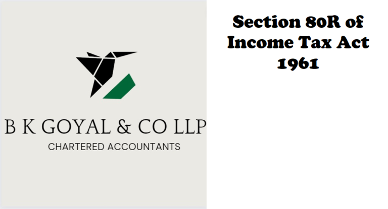 Section 80R of Income Tax Act 1961