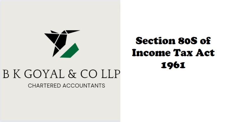 Section 80S of Income Tax Act 1961