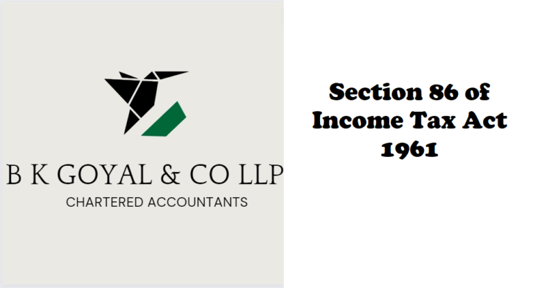 Section 86 of Income Tax Act 1961