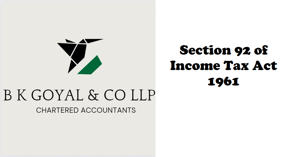 Section 92 of Income Tax Act 1961