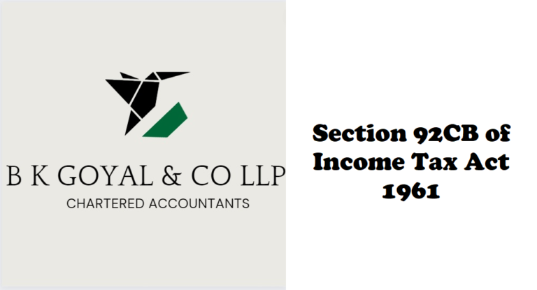 Section 92CB of Income Tax Act 1961