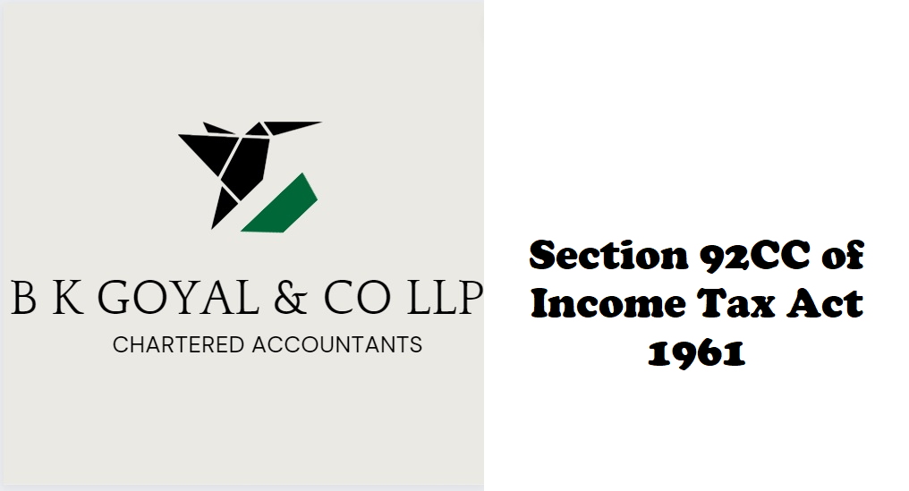 Section 92CC of Income Tax Act 1961