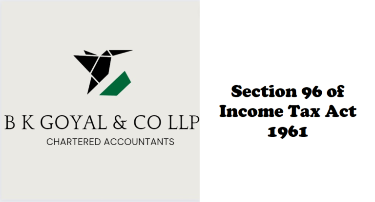 Section 96 of Income Tax Act 1961