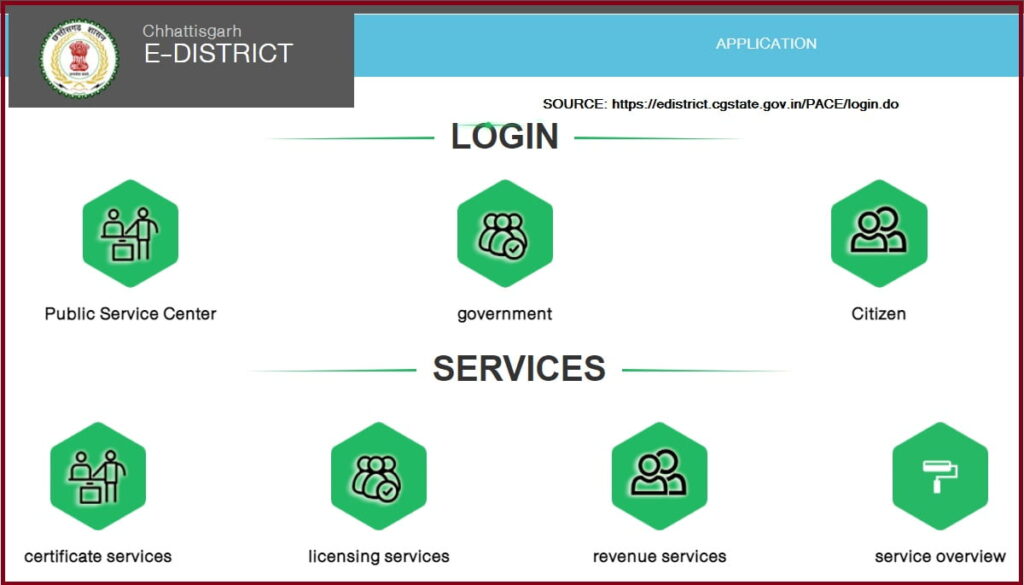 Chhattisgarh e-District Portal 2